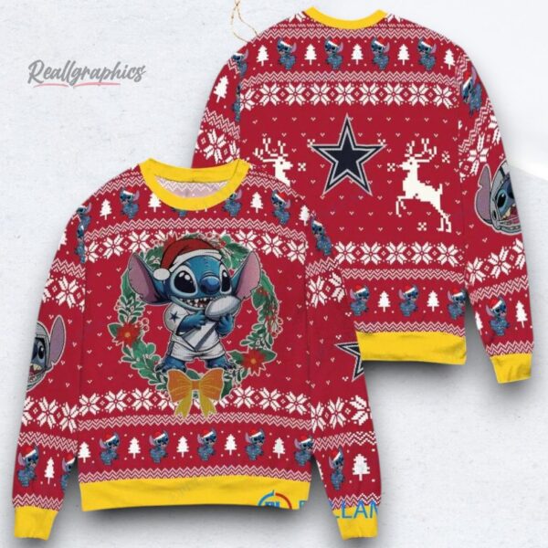 NFL Dallas Cowboys x Stitch Ugly Christmas Sweater