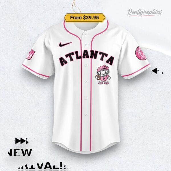 Nfl Football Atlanta Falcons Hello Kitty White Baseball Baseball Jersey Shirt Style