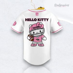 Nfl Football Baltimore Ravens Hello Kitty White Baseball Baseball Jersey Shirt Style