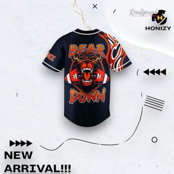 Nfl Football Bear Down Chicago Bear Custom Name Baseball Baseball Jersey Shirt Style