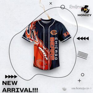 Nfl Football Bear Down Chicago Bear Custom Name Baseball Baseball Jersey Shirt Style