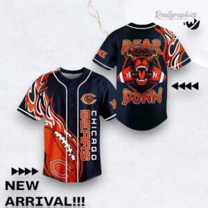Nfl Football Bear Down Chicago Bear Custom Name Baseball Baseball Jersey Shirt Style