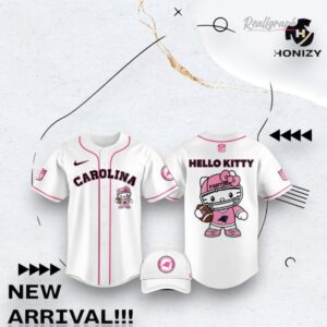 Nfl Football Carolina Panthers Hello Kitty White Baseball Baseball Jersey Shirt Style
