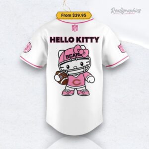 Nfl Football Chicago Bears Hello Kitty White Baseball Baseball Jersey Shirt Style