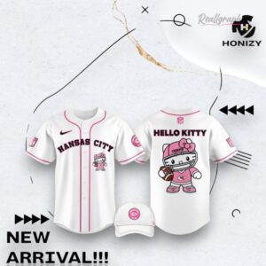 Nfl Football Kansas City Chiefs Hello Kitty White Baseball Baseball Jersey Shirt Style