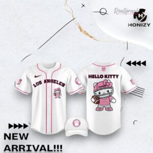 Nfl Football Los Angeles Chargers Hello Kitty White Baseball Baseball Jersey Shirt Style