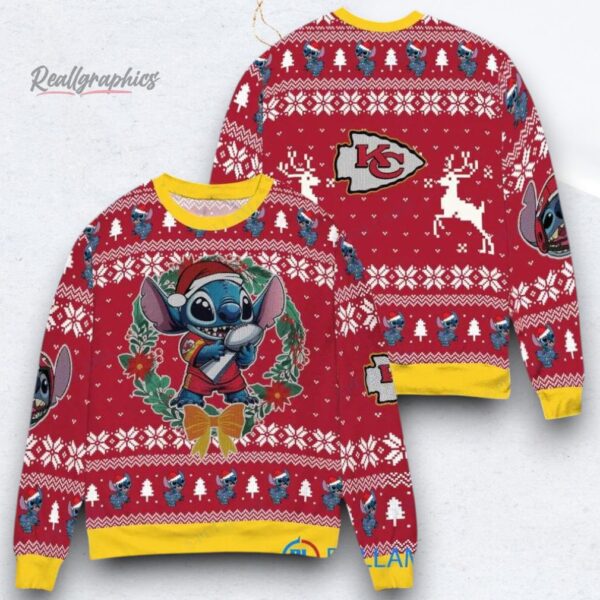 NFL Kansas City Chiefs x Stitch Ugly Christmas Sweater