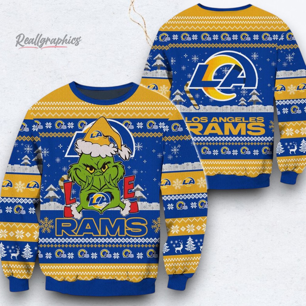 NFL Los Angeles Rams x Grinch Movies Ugly Christmas Sweater NFL Los Angeles Rams x Grinch Movies Ugly Christmas Sweater