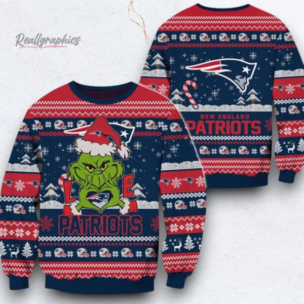 NFL New England Patriots x Grinch Movies Ugly Christmas Sweater