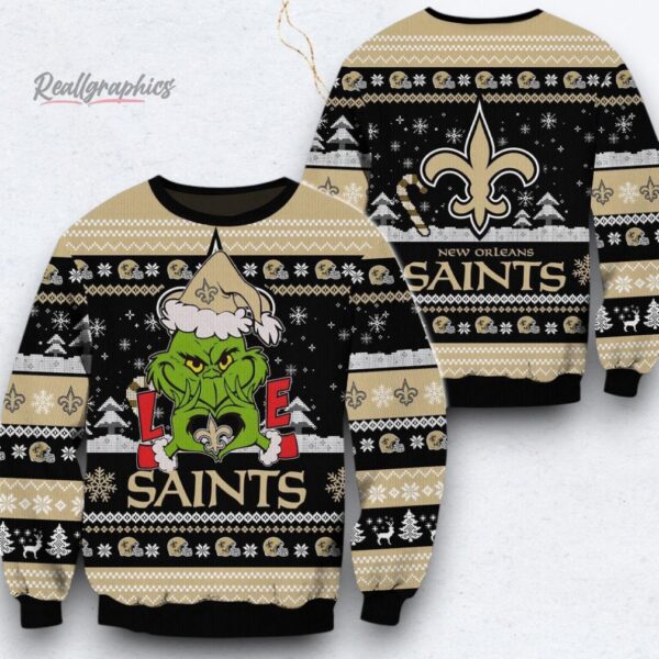 NFL New Orleans Saints x Grinch Movies Ugly Christmas Sweater