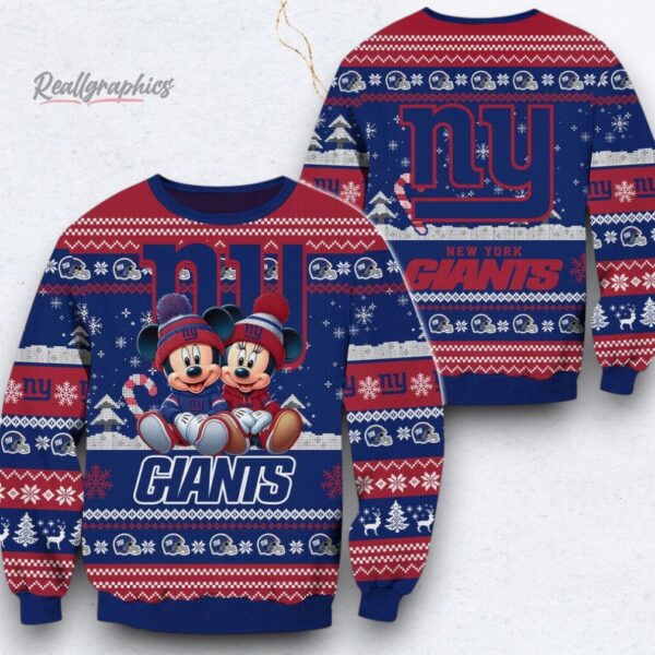 NFL New York Giants Mickey Minnie Limited Ugly Christmas Sweater