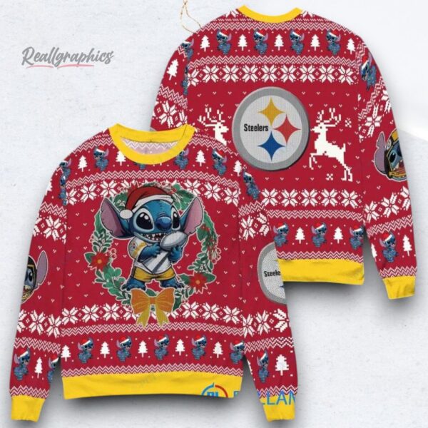 NFL Pittsburgh Steelers x Stitch Ugly Christmas Sweater