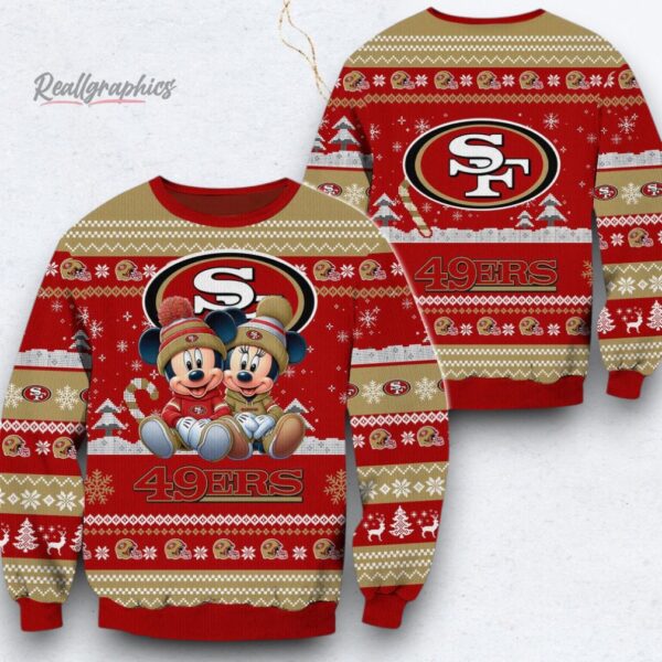 NFL San Francisco 49ers Mickey Minnie Limited Ugly Christmas Sweater