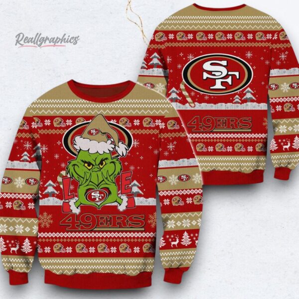 NFL San Francisco 49ers x Grinch Movies Ugly Christmas Sweater