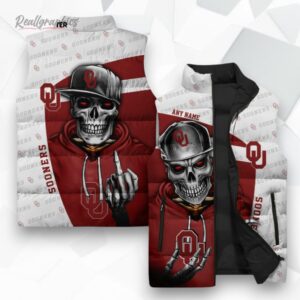 oklahoma sooners ncaa sleeeless puffer jacket 1 sz24se