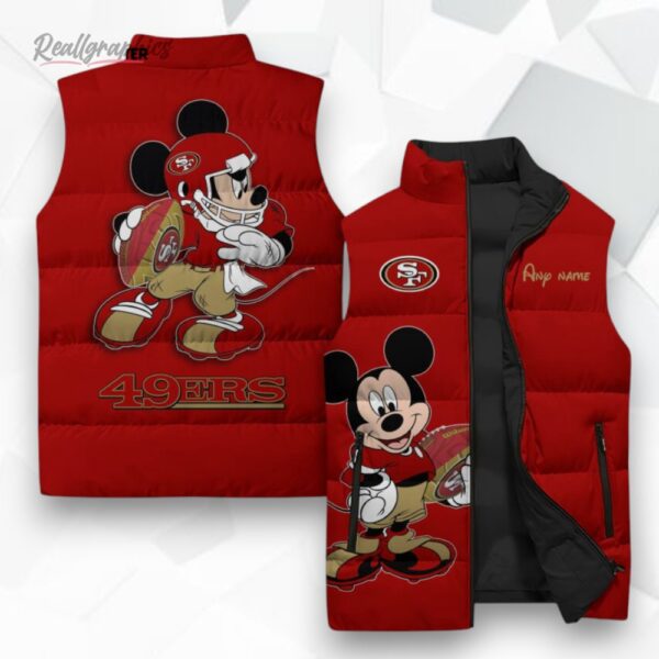 san francisco 49ers nfl sleeeless puffer jacket 1 djrj0p