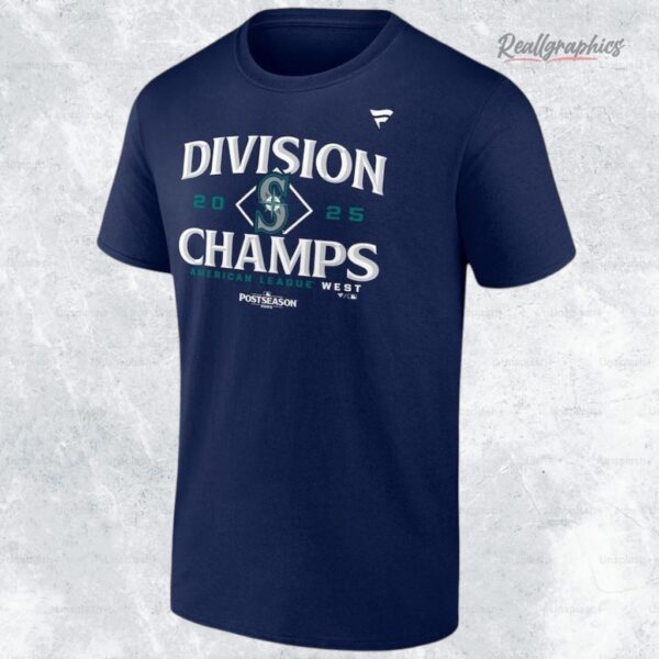 Seattle Mariners 2025 AL West Division Champions Locker Room Shirt