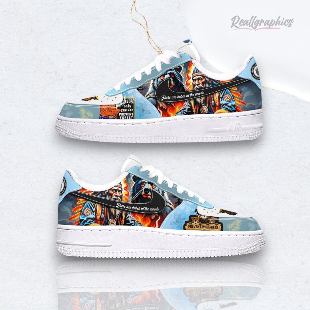 smokey-bear-preent-wildfire-there-are-babes-in-the-woods-camping-air-force-shoes-3_plhmii Smokey Bear Prevent Wildfire There Are Babes In The Woods Camping Air Force Shoes