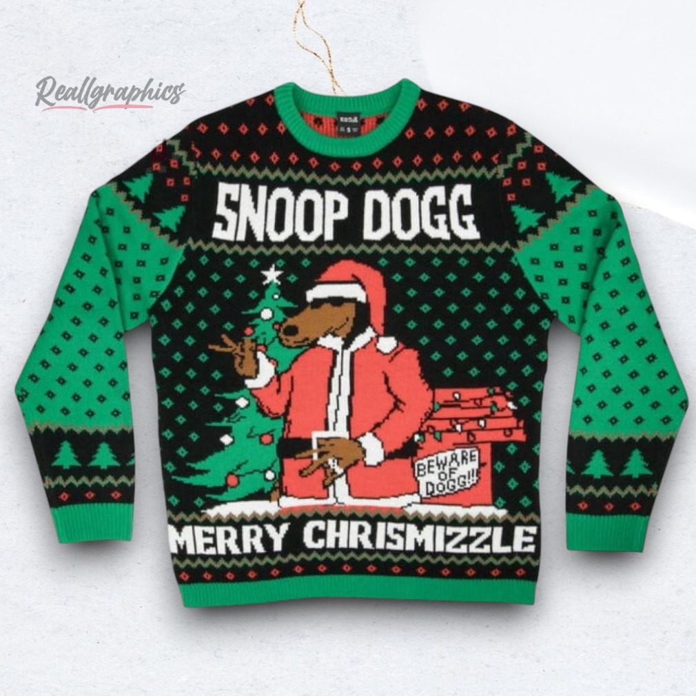 Snoop Dogg Merry Chrismizzle Ugly Christmas Sweater Snoop Dogg Merry Chrismizzle Ugly Christmas Sweater