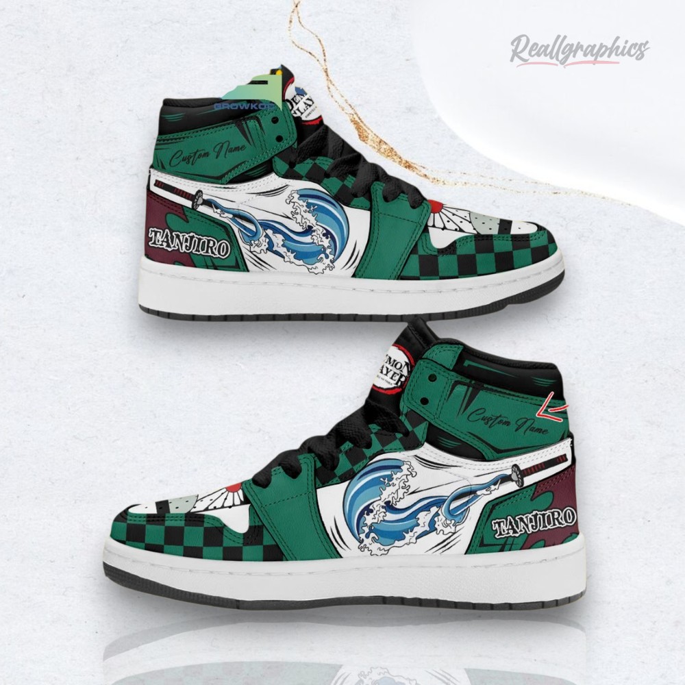 Tanjiro Kamado Demon Slayer Anime Custom Name Unisex Trending Air Jordan 1 Shoes Tanjiro Kamado Demon Slayer Anime Custom Name Unisex Trending Air Jordan 1 Shoes