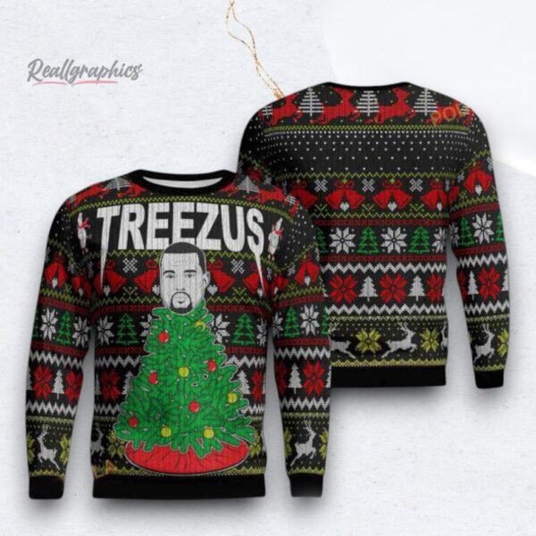 Treezus Ye Kanye West Ugly Christmas Sweater Xmas Gifts