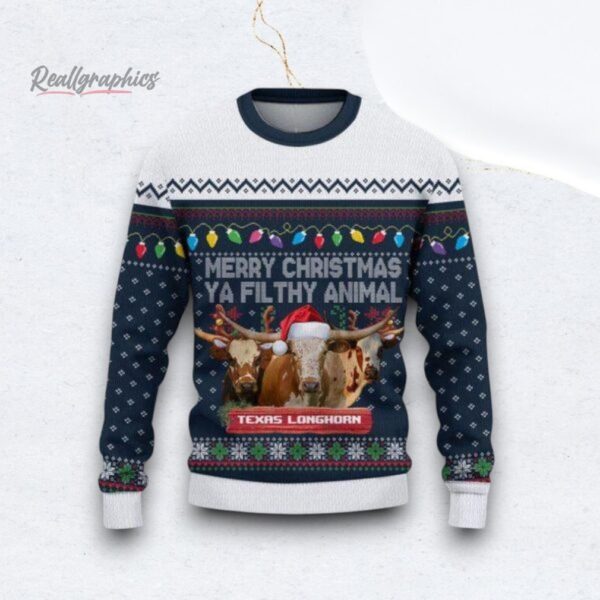 Tx Longhorn Ugly Christmas Sweaters Christmas Gift Christmas Winter Fashion Farmers Sweater