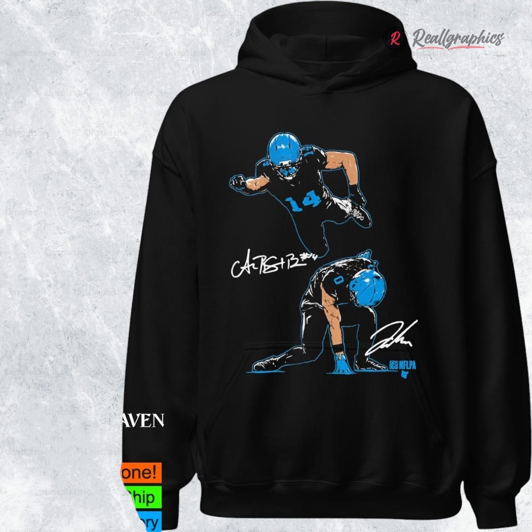 amon ra st. brown amp jahmyr gibbs superheroes signature shirt 2 mtjofw