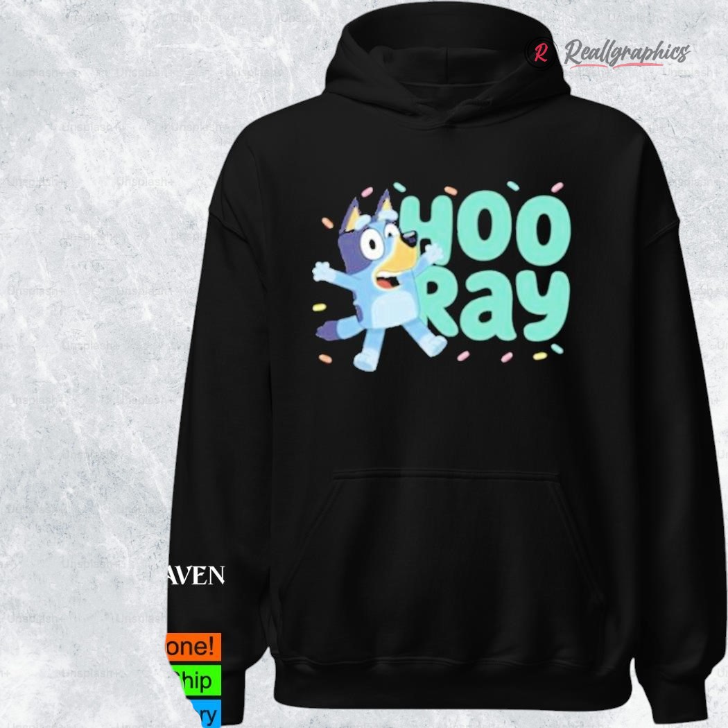 bluey teemill hooray adults shirt 2 gdixpl