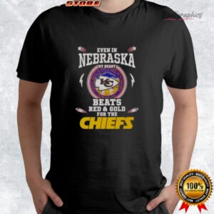 een in nebraska my heart beats red and gold for the kansas city chiefs shirt 4 ikoozm