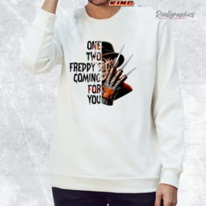 freddy krueger horror halloween one two freddy s coming for you shirt 3 podhc7