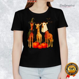 giraffe boo mummy witch halloween costume giraffe pumpkin shirt 1 qk7f6y