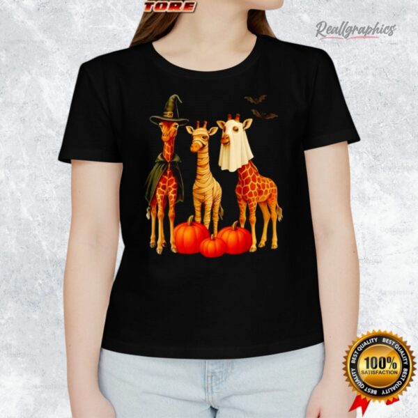 giraffe boo mummy witch halloween costume giraffe pumpkin shirt 1 qk7f6y