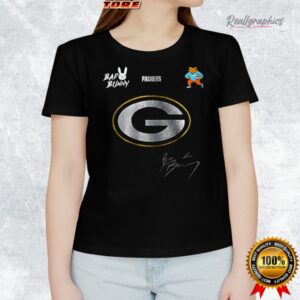 green bay packers x bad bunny benito football mascot signature shirt 1 nzjitp