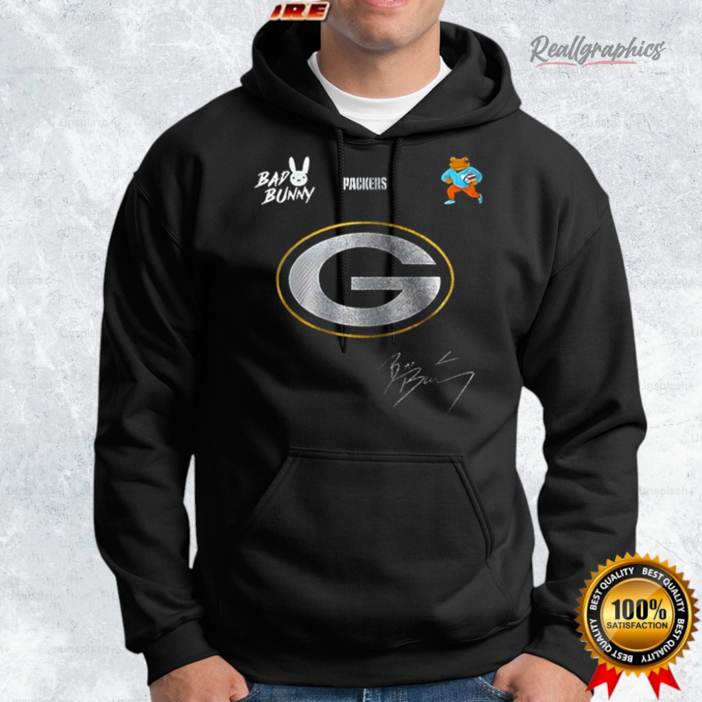 green bay packers x bad bunny benito football mascot signature shirt 2 i6wwbn