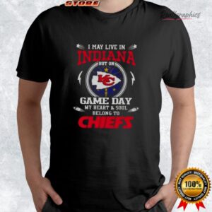 i may lie in indiana but on game day my heart and soul belongs to kansas city chiefs shirt 4 lunkvb