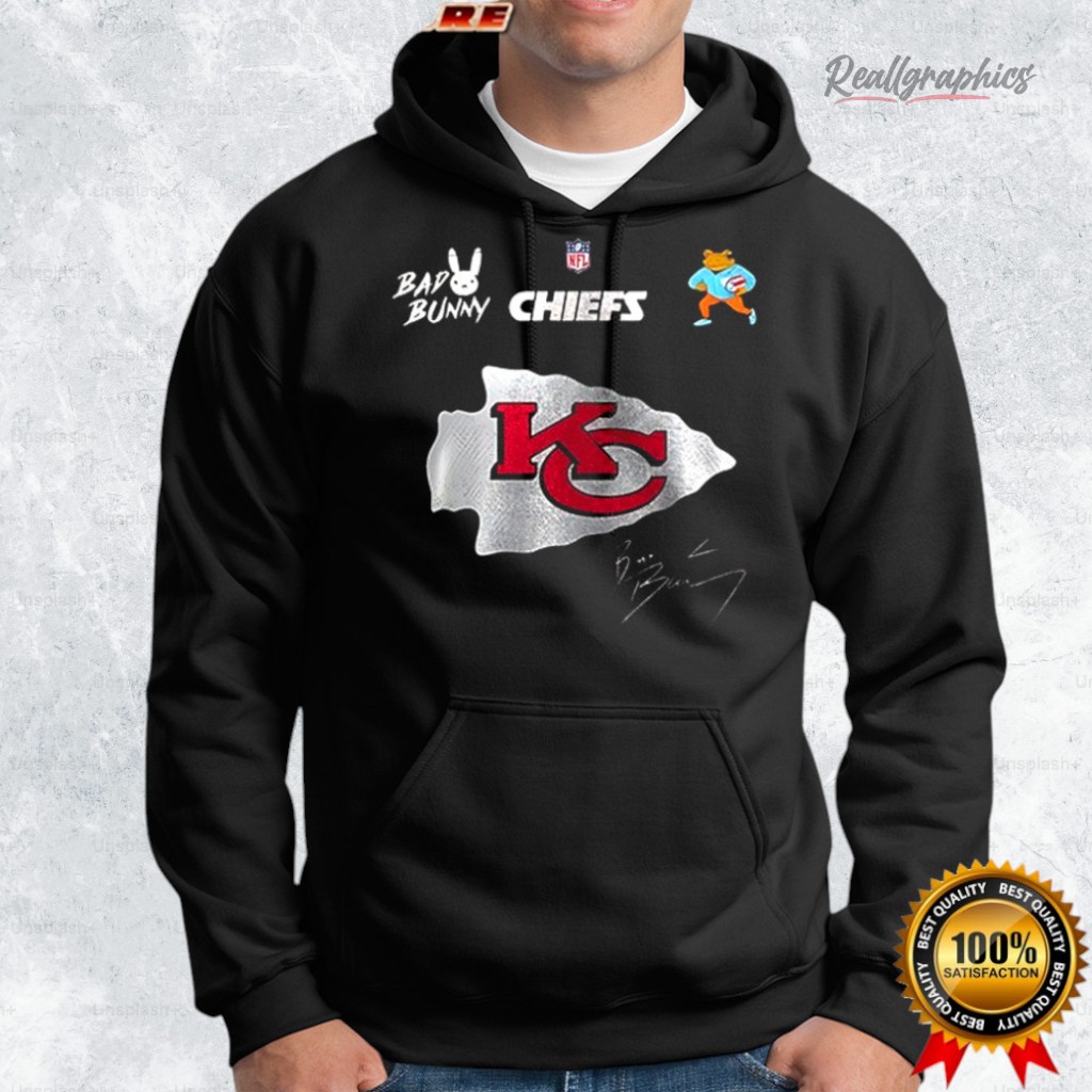 kansas city chiefs x bad bunny benito football mascot signature shirt 2 qw9cop