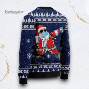 merry christ mask santa claus ugly christmas sweater 3 c5yeq2