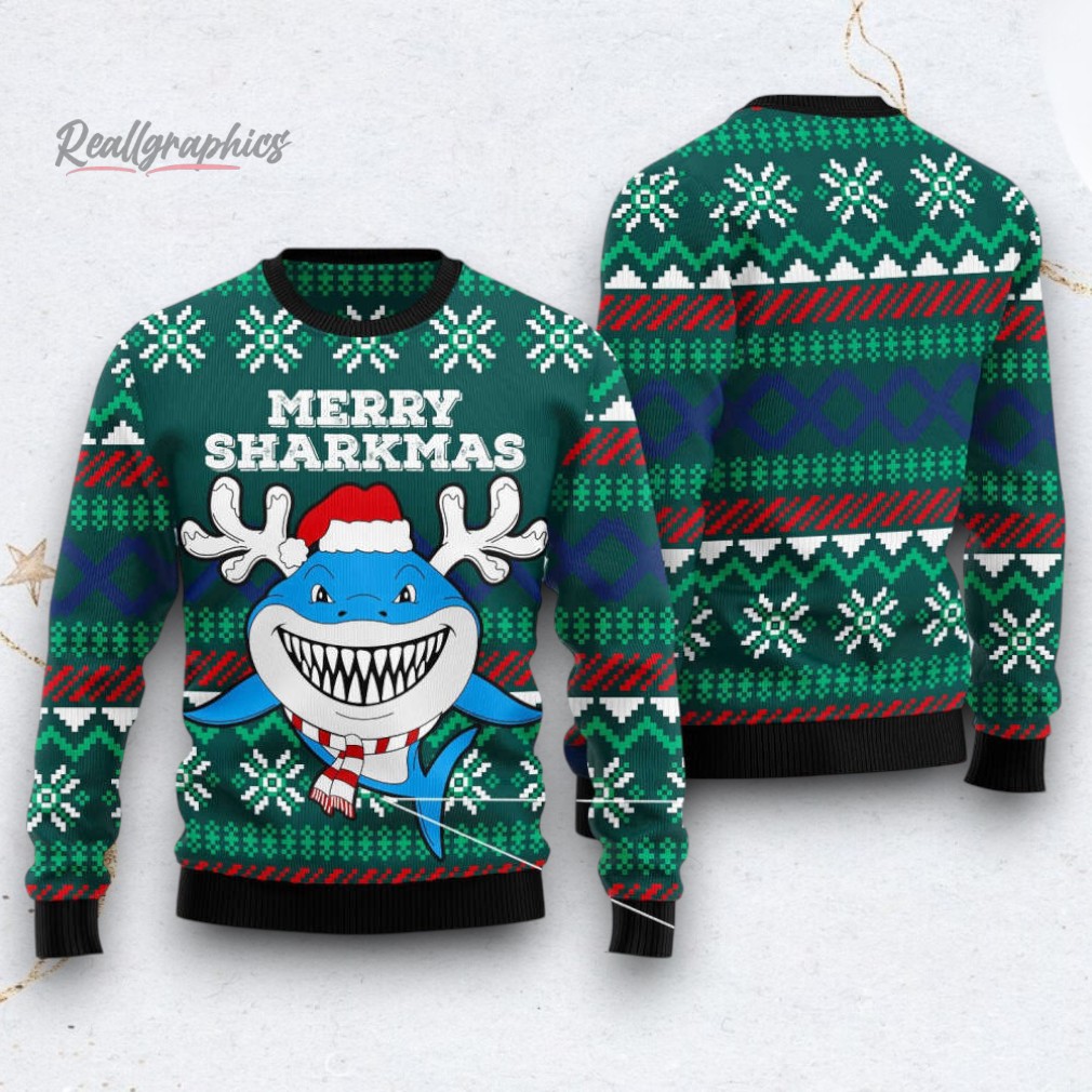 merry sharkmas ugly christmas sweater best gift for christmas 2 o4pxnv