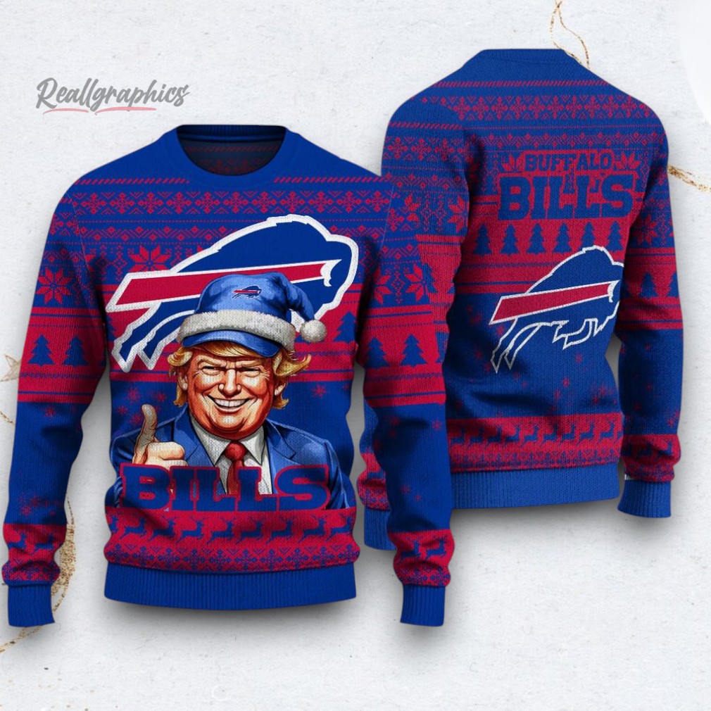 NFL Buffalo Bills Donald Trump Ugly Christmas Sweater NFL Buffalo Bills Donald Trump Ugly Christmas Sweater