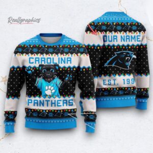 nfl carolina panthers cute mascot custom ugly christmas sweater 1 cnq9db