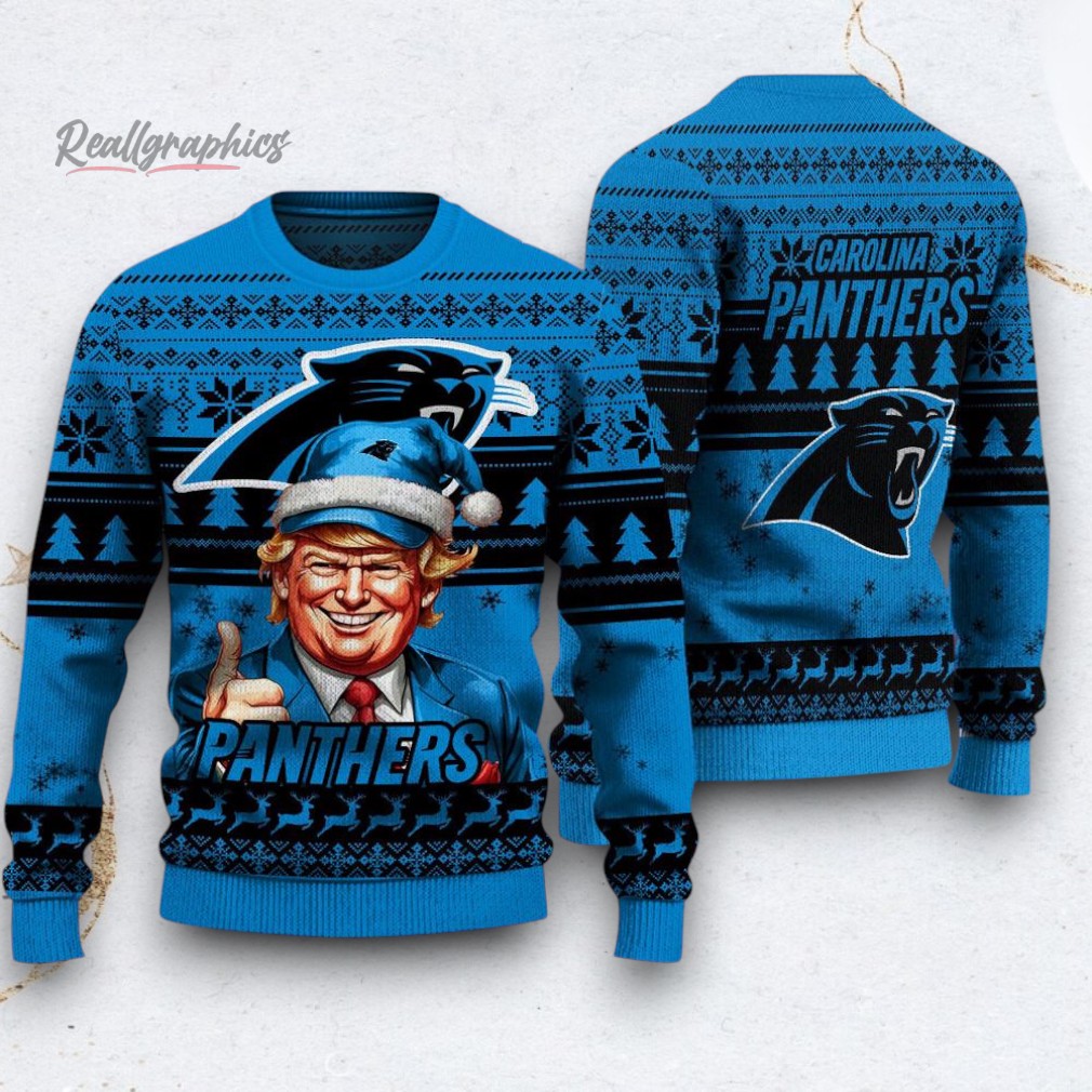 NFL Carolina Panthers Donald Trump Ugly Christmas Sweater NFL Carolina Panthers Donald Trump Ugly Christmas Sweater