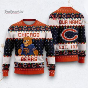 nfl chicago bears cute mascot custom ugly christmas sweater 1 maomr1