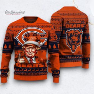 nfl chicago bears donald trump ugly christmas sweater 1 skakkg