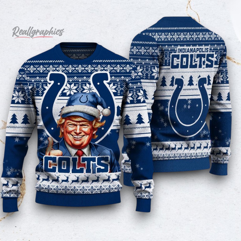 NFL Indianapolis Colts Donald Trump Ugly Christmas Sweater NFL Indianapolis Colts Donald Trump Ugly Christmas Sweater