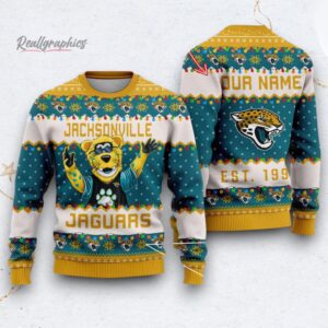 nfl jacksonille jaguars cute mascot custom ugly christmas sweater 1 mxhhov
