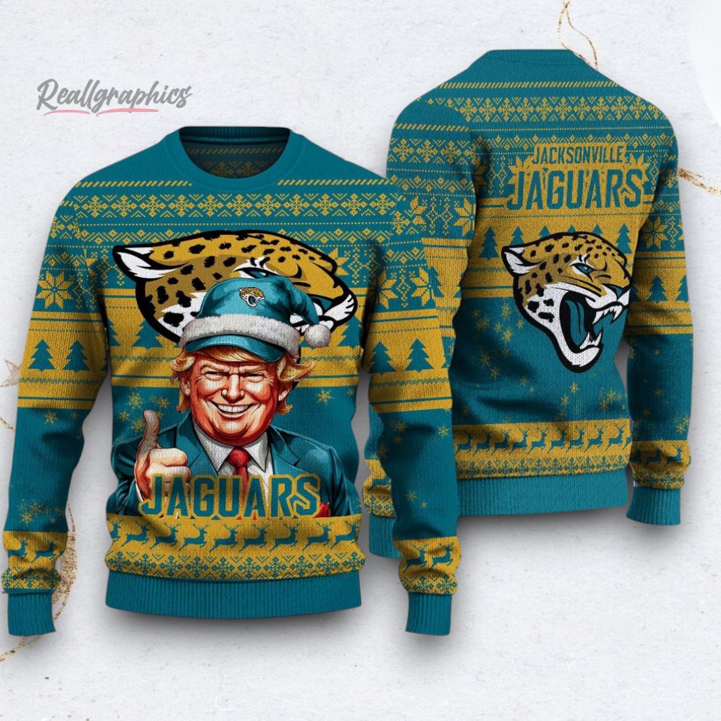 NFL Jacksonville Jaguars Donald Trump Ugly Christmas Sweater NFL Jacksonville Jaguars Donald Trump Ugly Christmas Sweater