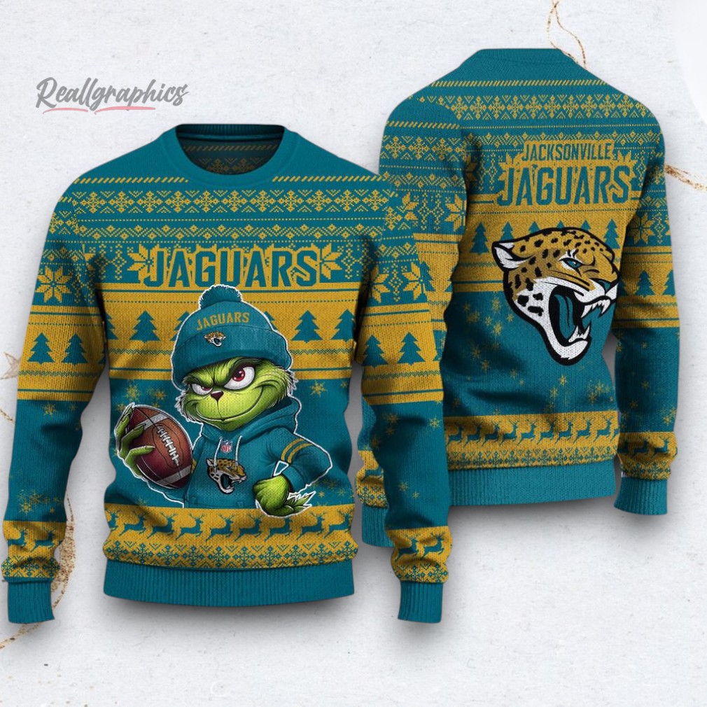 NFL Jacksonville Jaguars The Grinch Ugly Christmas Sweater NFL Jacksonville Jaguars The Grinch Ugly Christmas Sweater