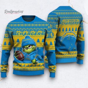 nfl los angeles chargers the grinch ugly christmas sweater 1 dyfyyy