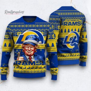 nfl los angeles rams donald trump ugly christmas sweater 1 ohinmf