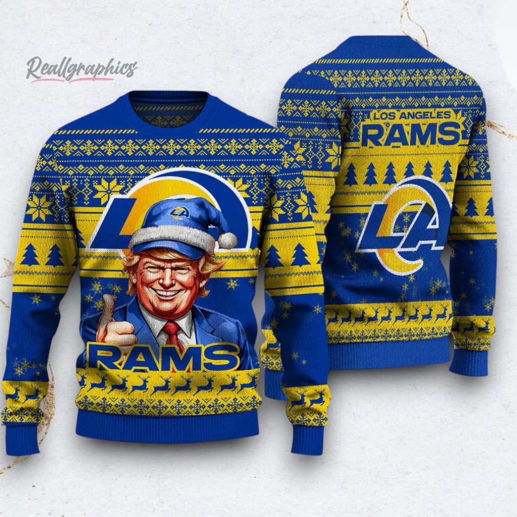 NFL Los Angeles Rams Donald Trump Ugly Christmas Sweater NFL Los Angeles Rams Donald Trump Ugly Christmas Sweater